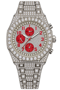 Crimson Chrono Frost Iced-Out Watch
