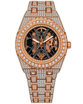 Rose Gold Skeleton Prestige Iced-Out Watch