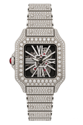 Silver Skeleton Frost Iced-Out Watch