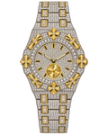 Golden Cross Iced-Out Watch
