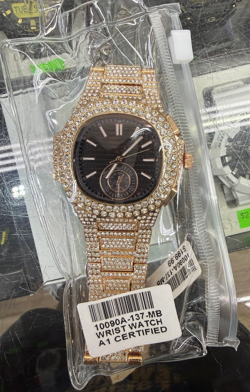Rose Noir Prestige Iced-Out Watch