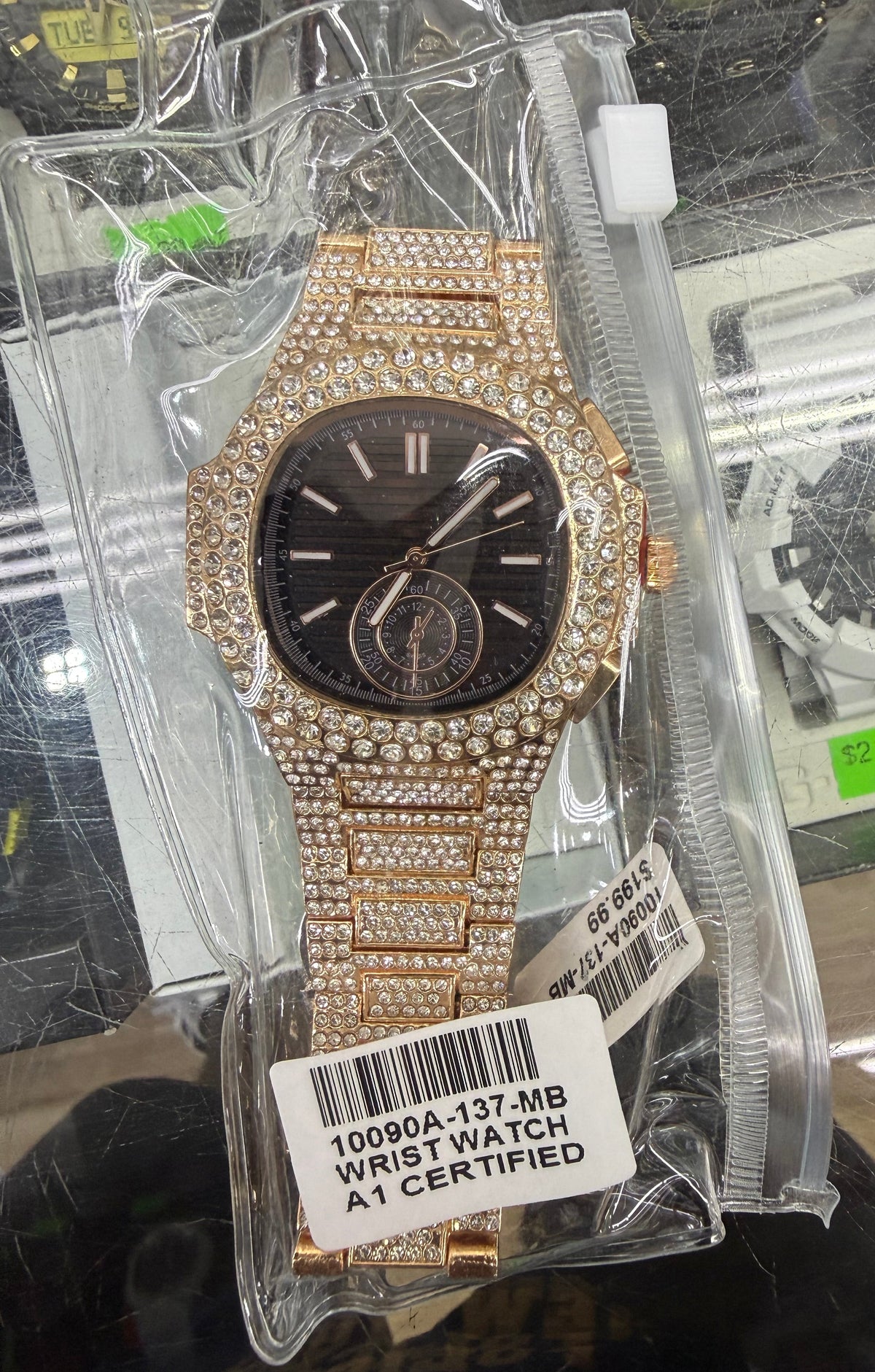 Rose Noir Prestige Iced-Out Watch