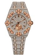 Rose Fleur Luxe Iced-Out Watch