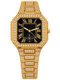 Golden Noir Roman Frost Iced-Out Watch