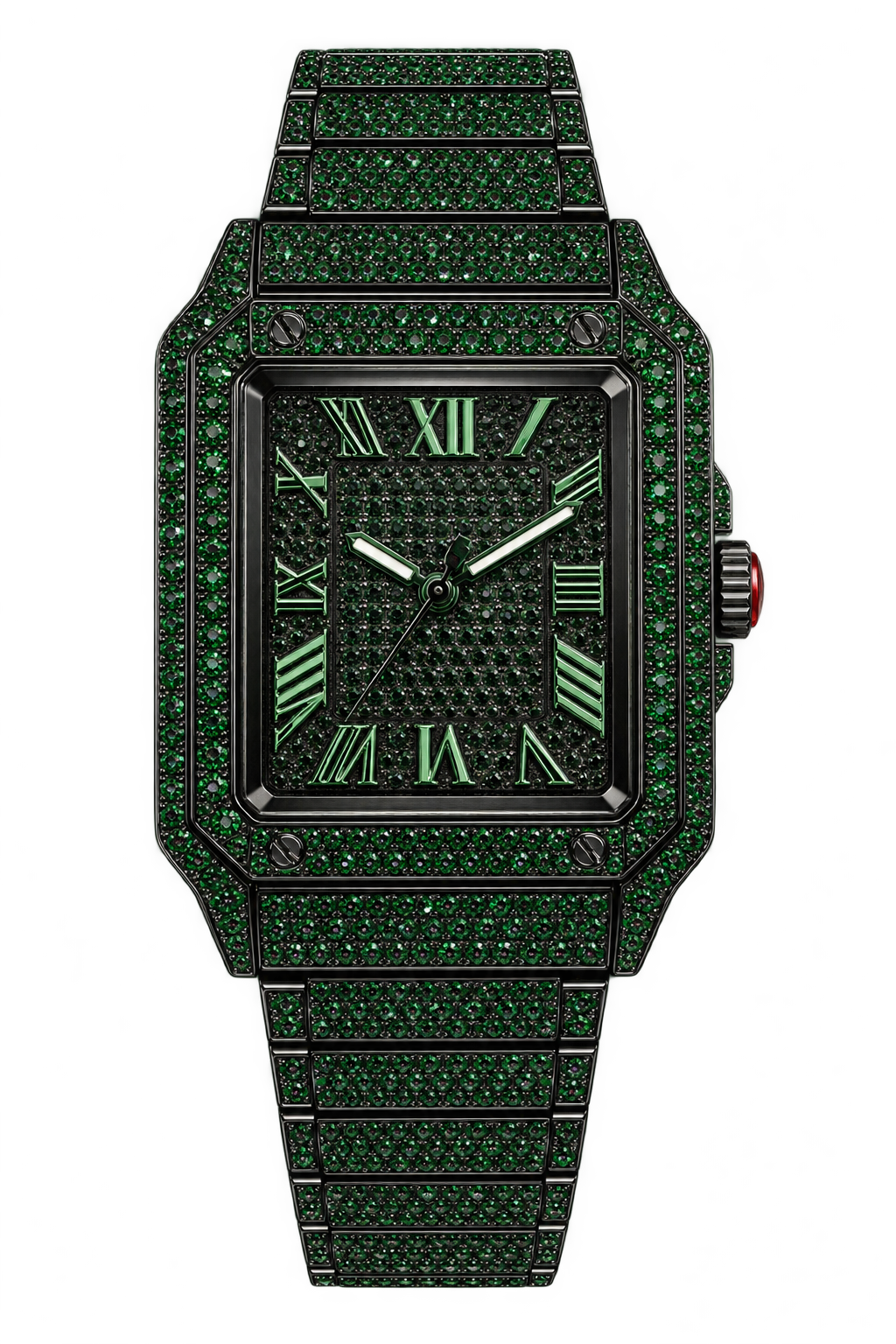 Emerald Noir Iced-Out Watch