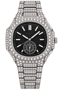 Silver Noir Prestige Iced-Out Watch