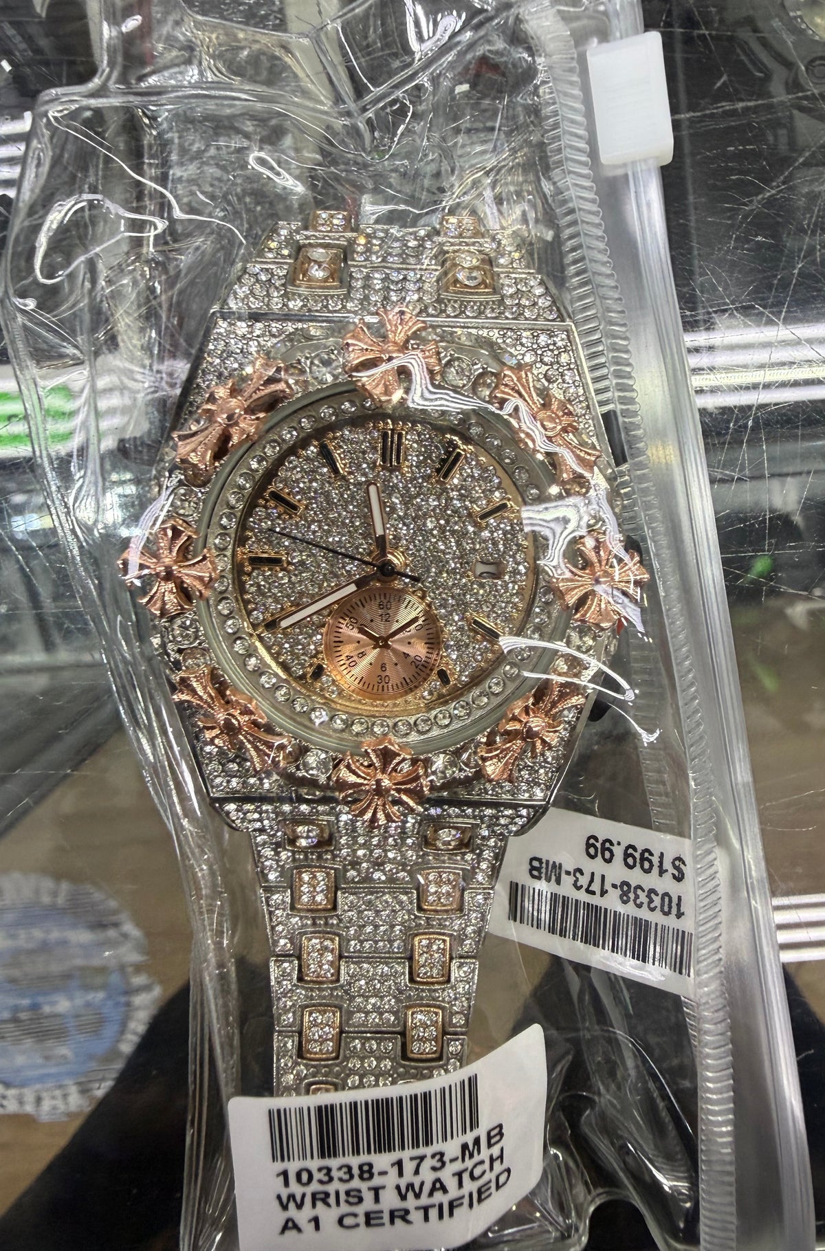 Rose Fleur Luxe Iced-Out Watch