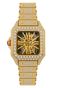 Golden Skeleton Luxe Iced-Out Watch