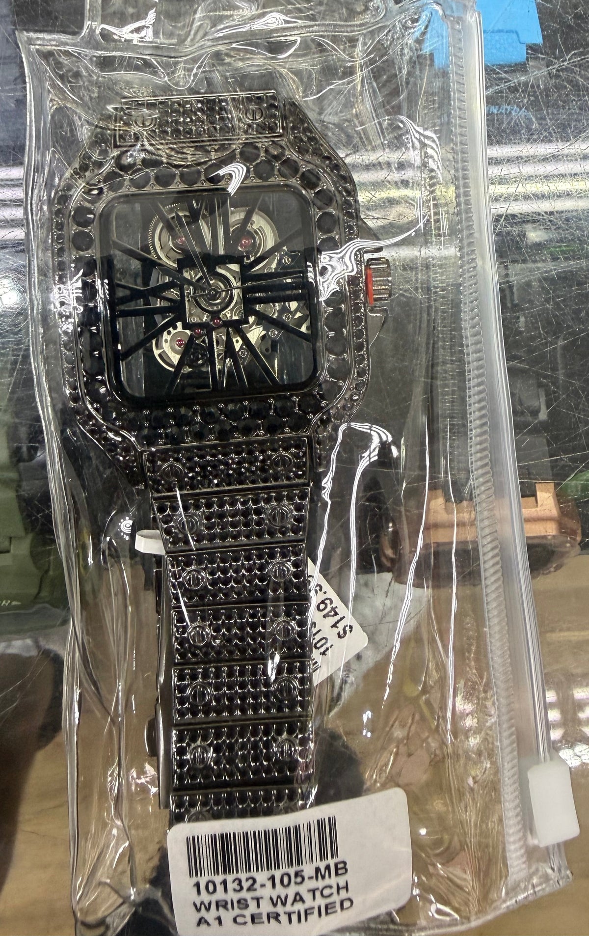 Blackout Skeleton Frost Iced-Out Watch