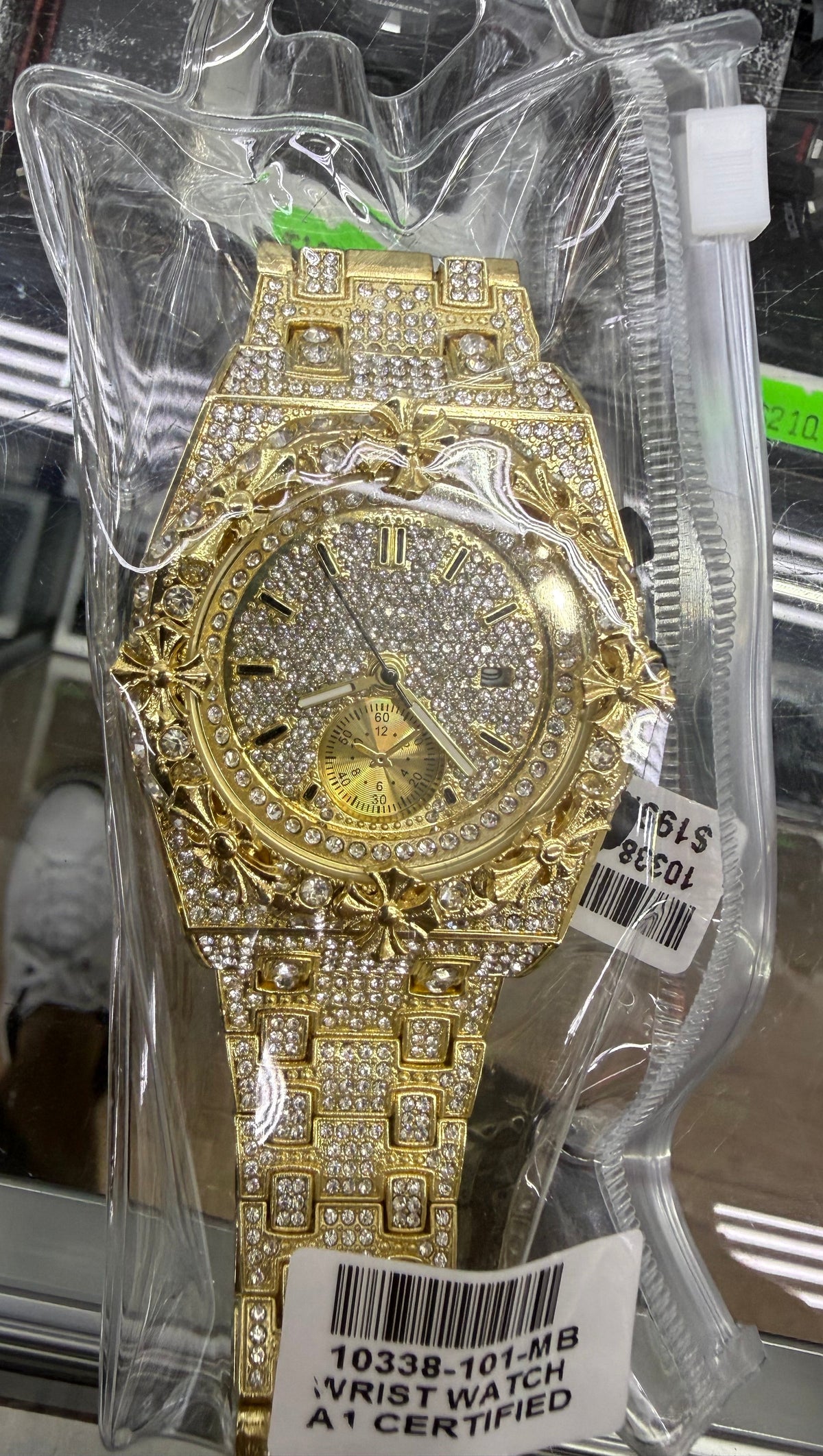 Golden Fleur Royale Iced-Out Watch