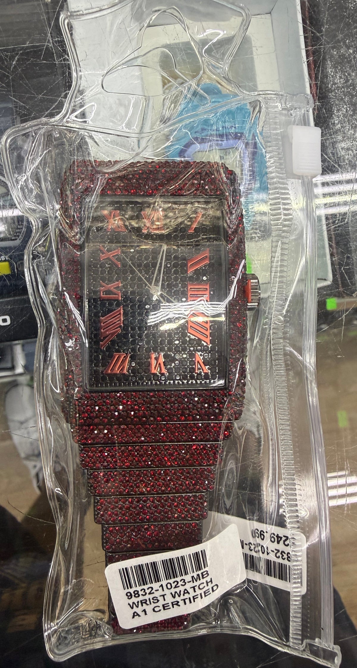 Crimson Noir Iced-Out Watch