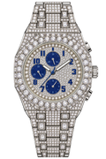 Royal Blue Chrono Frost Iced-Out Watch