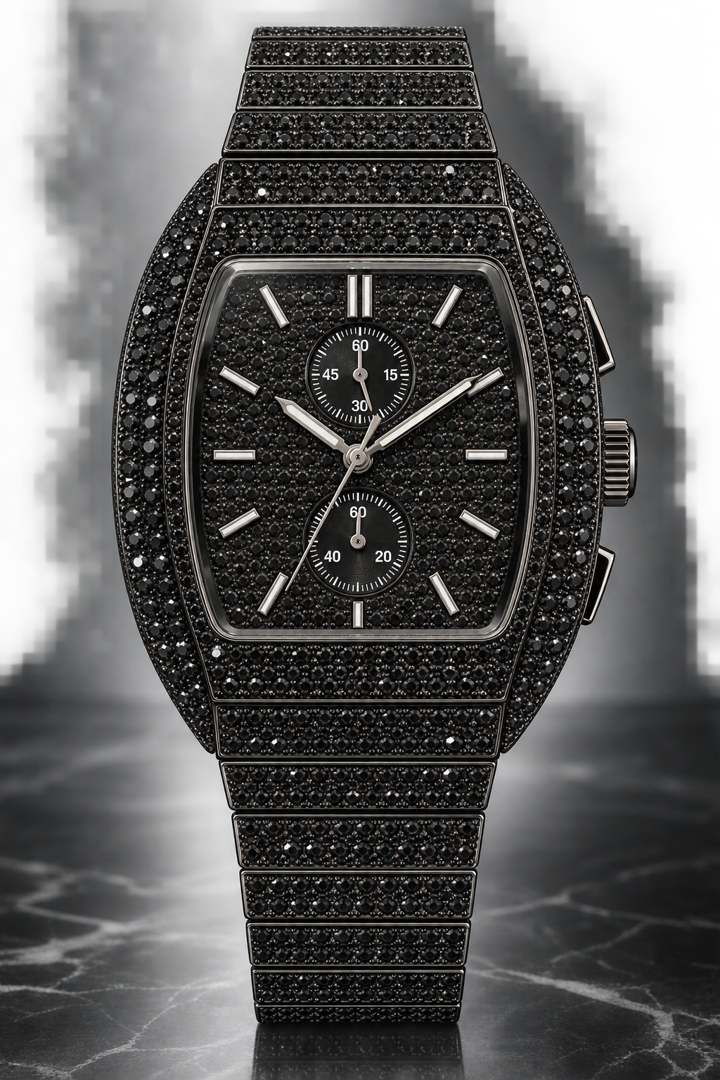 Blackout Chrono Frost Iced-Out Watch