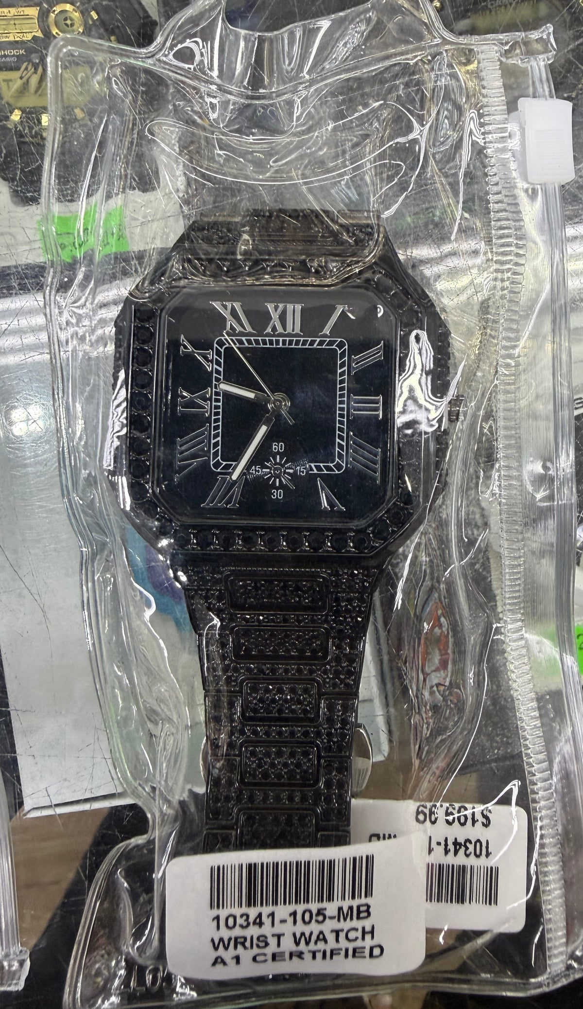 Blackout Roman Frost Iced-Out Watch
