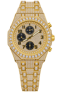 Golden Noir Chrono Iced-Out Watch