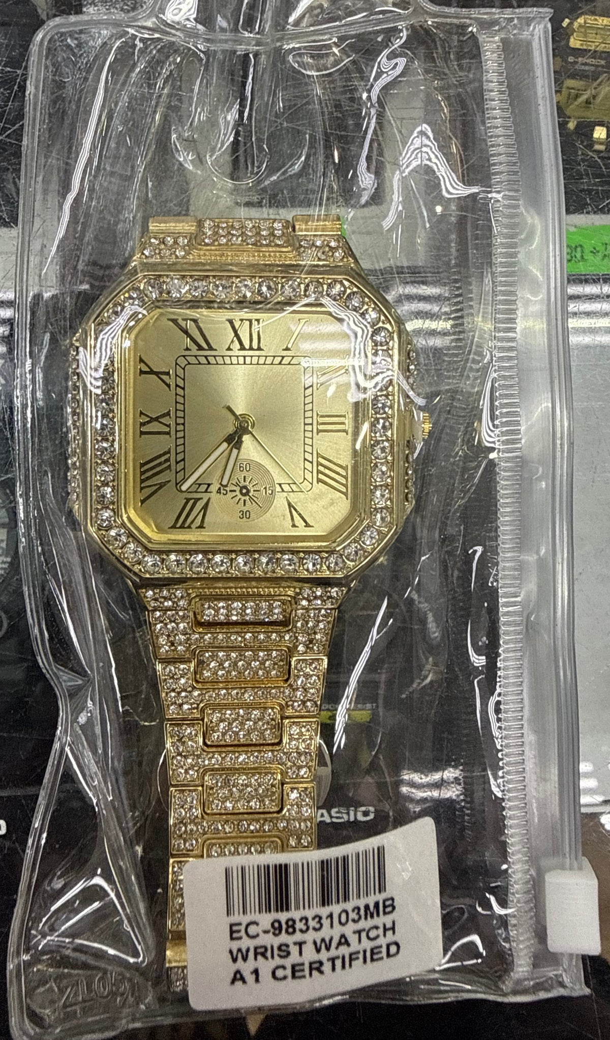 Golden Roman Prestige Iced-Out Watch
