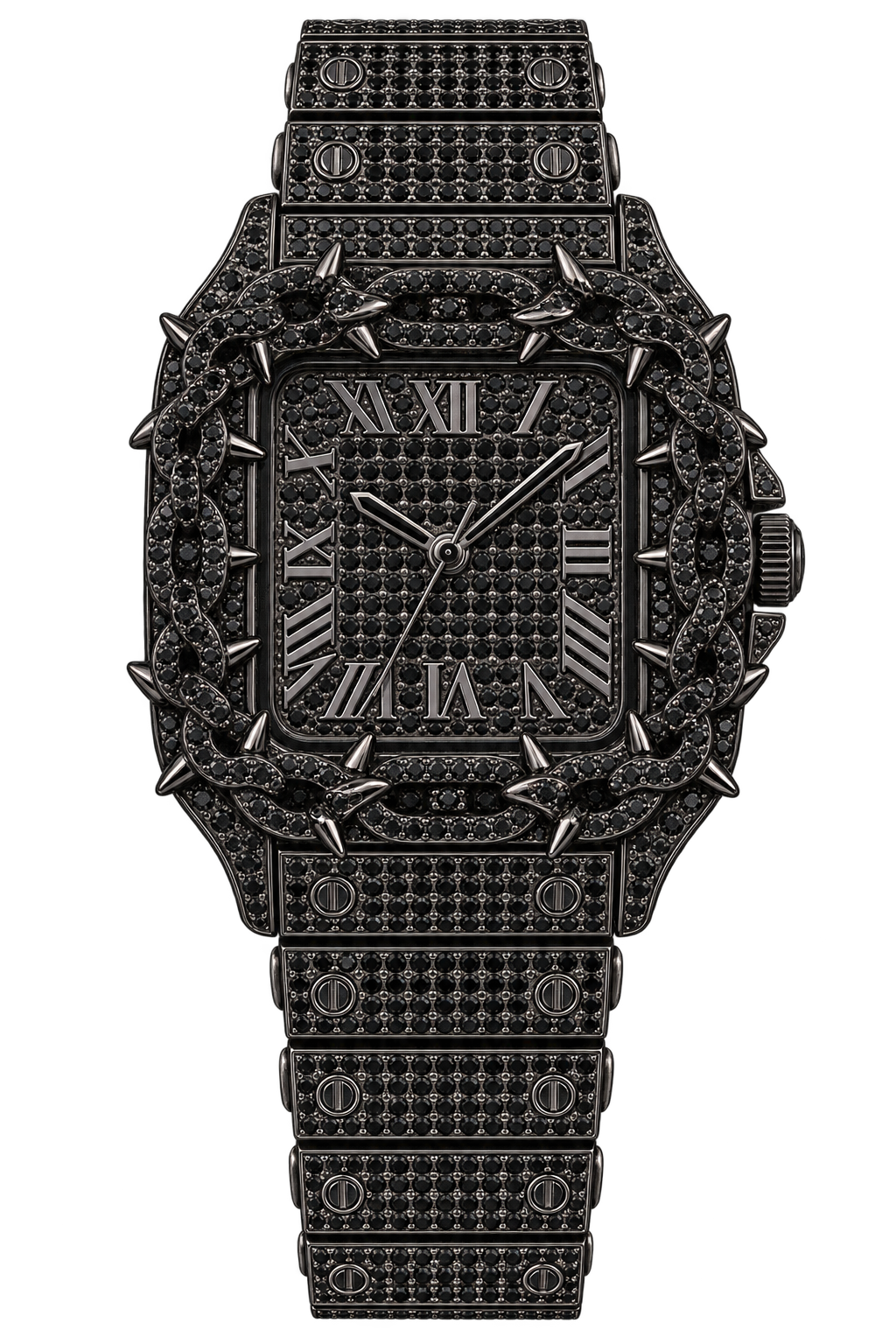 Blackout Thorn Iced-Out Watch
