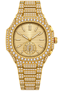 Champagne Gold Prestige Iced-Out Watch