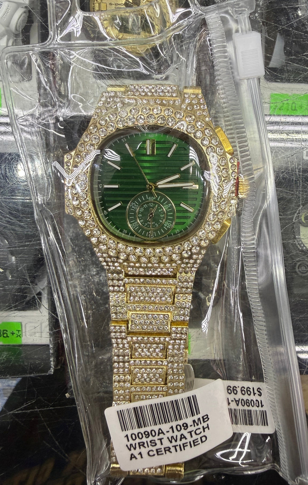 Emerald Gold Prestige Iced-Out Watch
