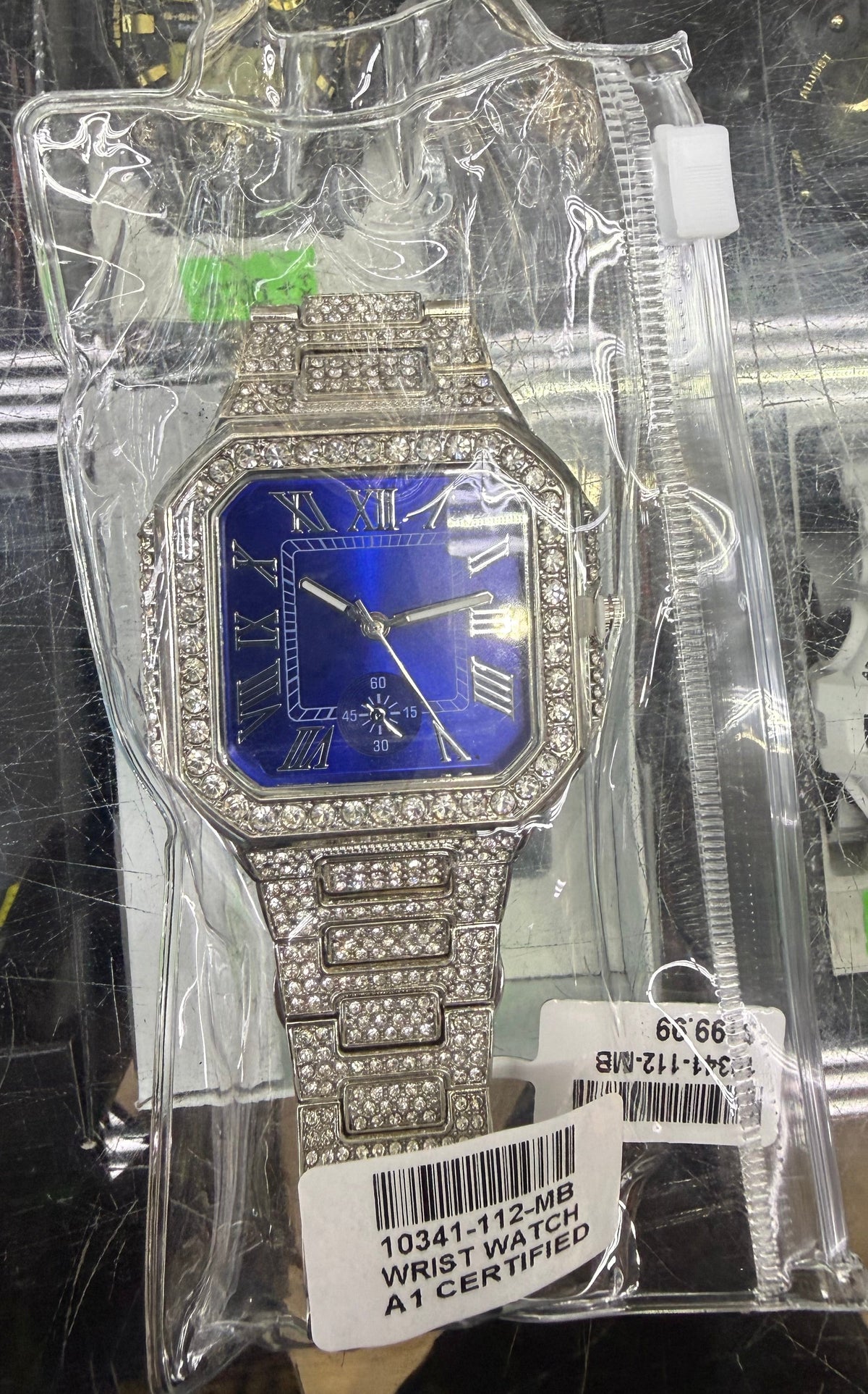 Royal Blue Roman Frost Iced-Out Watch