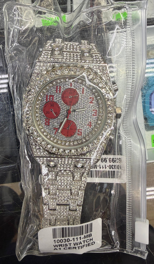 Crimson Chrono Frost Iced-Out Watch