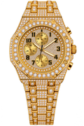 Golden Chrono Luxe Iced-Out Watch