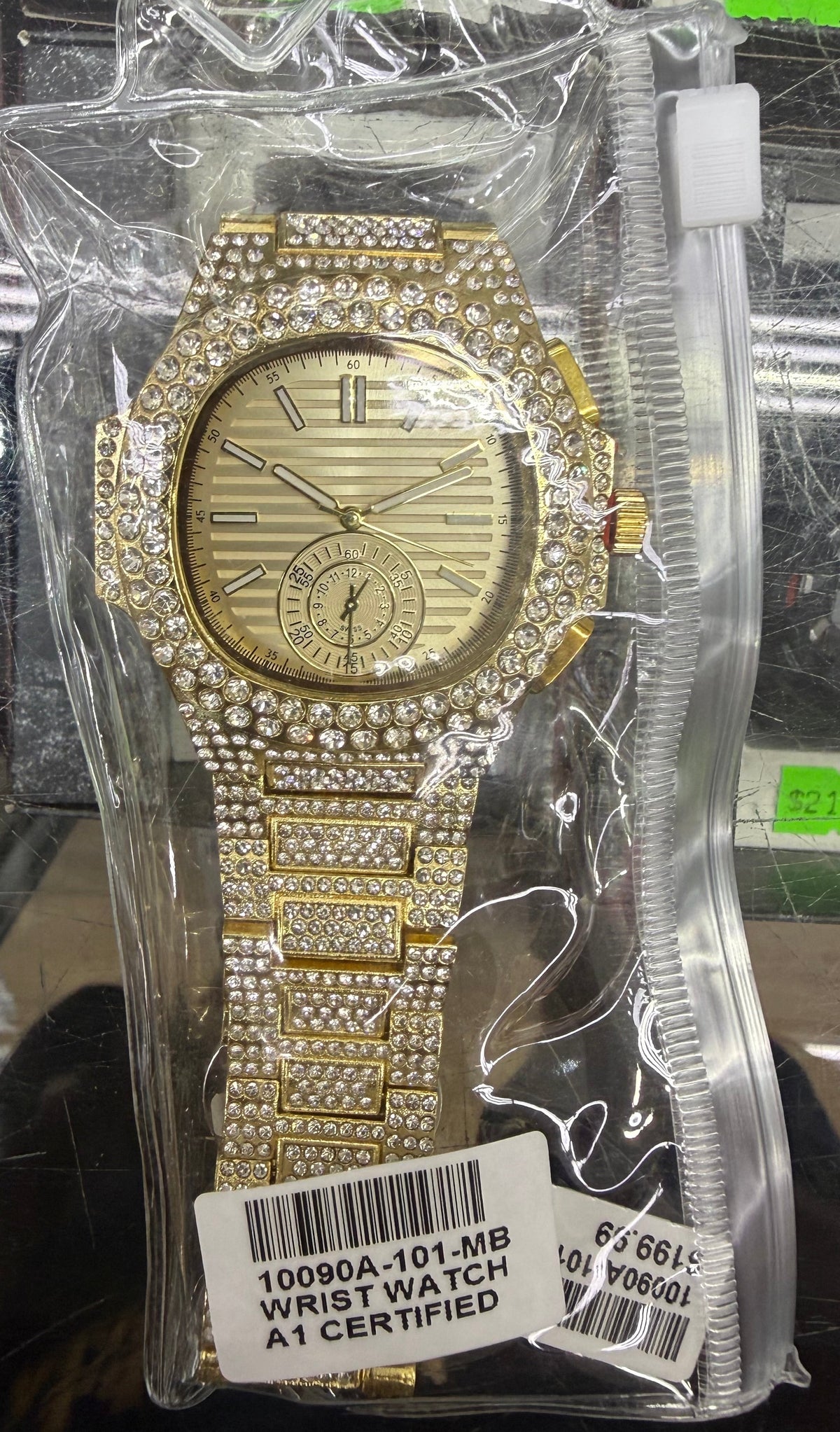 Champagne Gold Prestige Iced-Out Watch