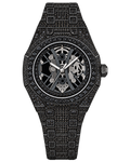 Blackout Skeleton Iced-Out Watch