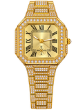 Golden Roman Prestige Iced-Out Watch