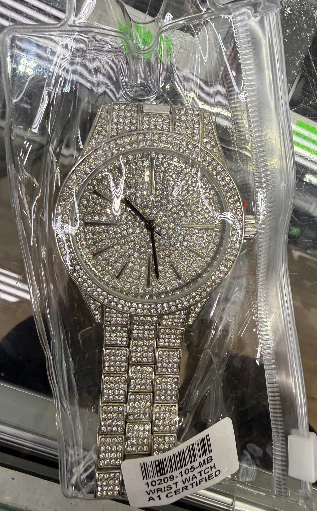 Silver Pavé Classic Iced-Out Watch